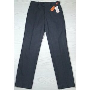 Tallia Wool Blend Dress Pants Men 30x32 Blue Flat Front Stretch Business New